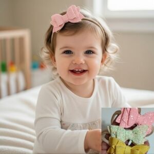 Bows For Girls'🎀Set Of 3. Charming Bow Headband for Kids .✨✨✨